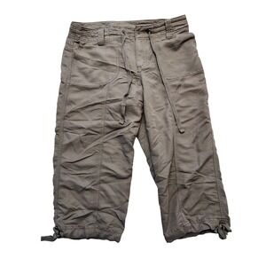 Style & Co Petite Gray Cargo Pants Drawstring Waist Pockets‎ Size 6P